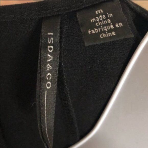 Isda & Co Sleeveless 70s Vibe V-neck Dress Black M - Picture 9 of 9